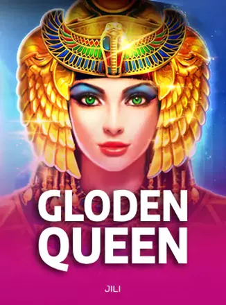 ภาพปกเกมสล็อต Golden Queen ธีมราชินีทะเลทรายอียิปต์จากค่าย JILI